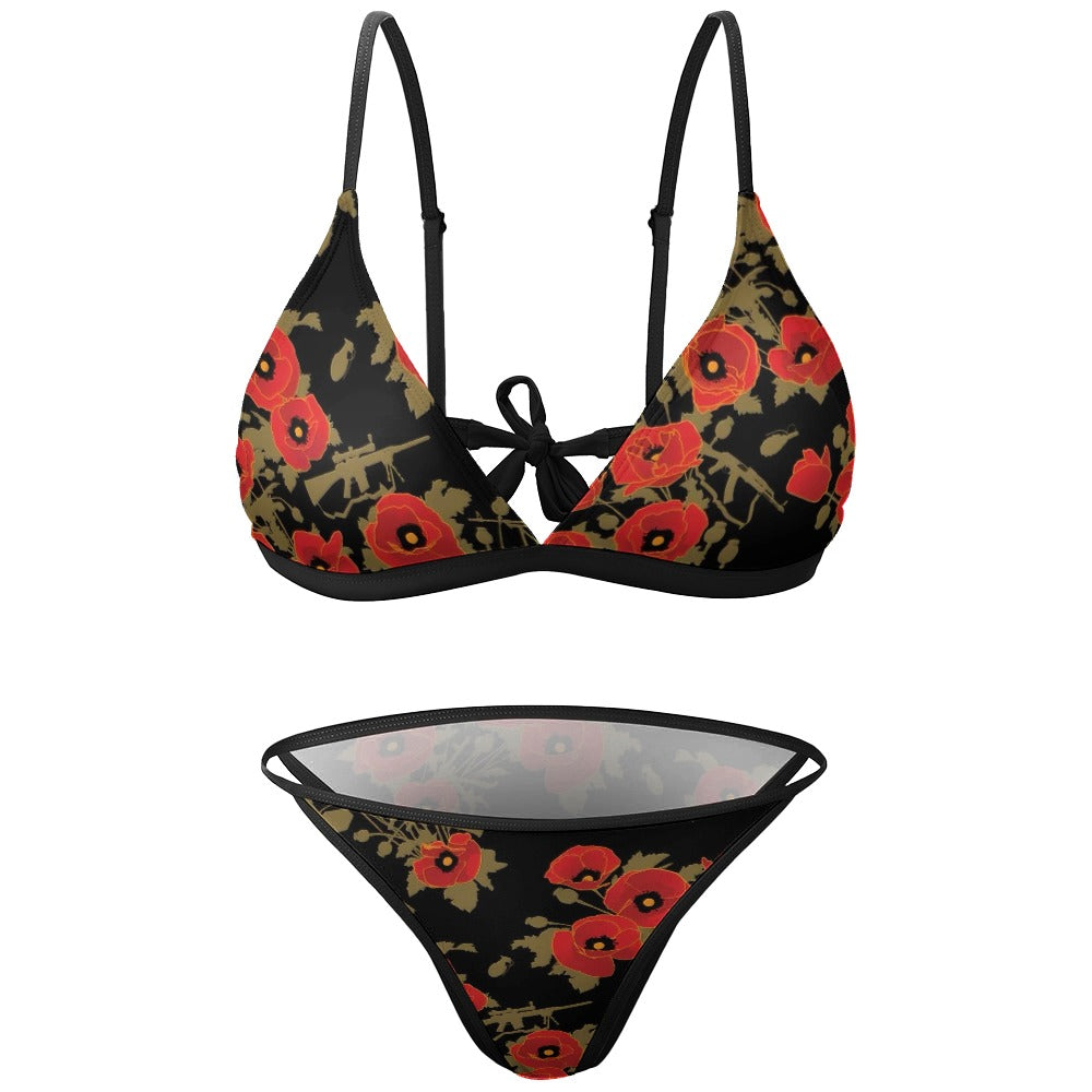 Poppies of War – Women’s Curvy Fit Bikini Set