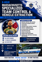 Load image into Gallery viewer, MASSACHUSETTS | 8-HOUR TEAM CONTROL VEHICLE EXTRACTION OFFICER CERTIFICATION COURSE - 08/29 | PEABODY PD - PEABODY MASS
