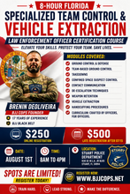 Load image into Gallery viewer, FLORIDA | 8-HOUR TEAM CONTROL VEHICLE EXTRACTION OFFICER CERTIFICATION COURSE - 08/01 | STUART PD - STUART FL
