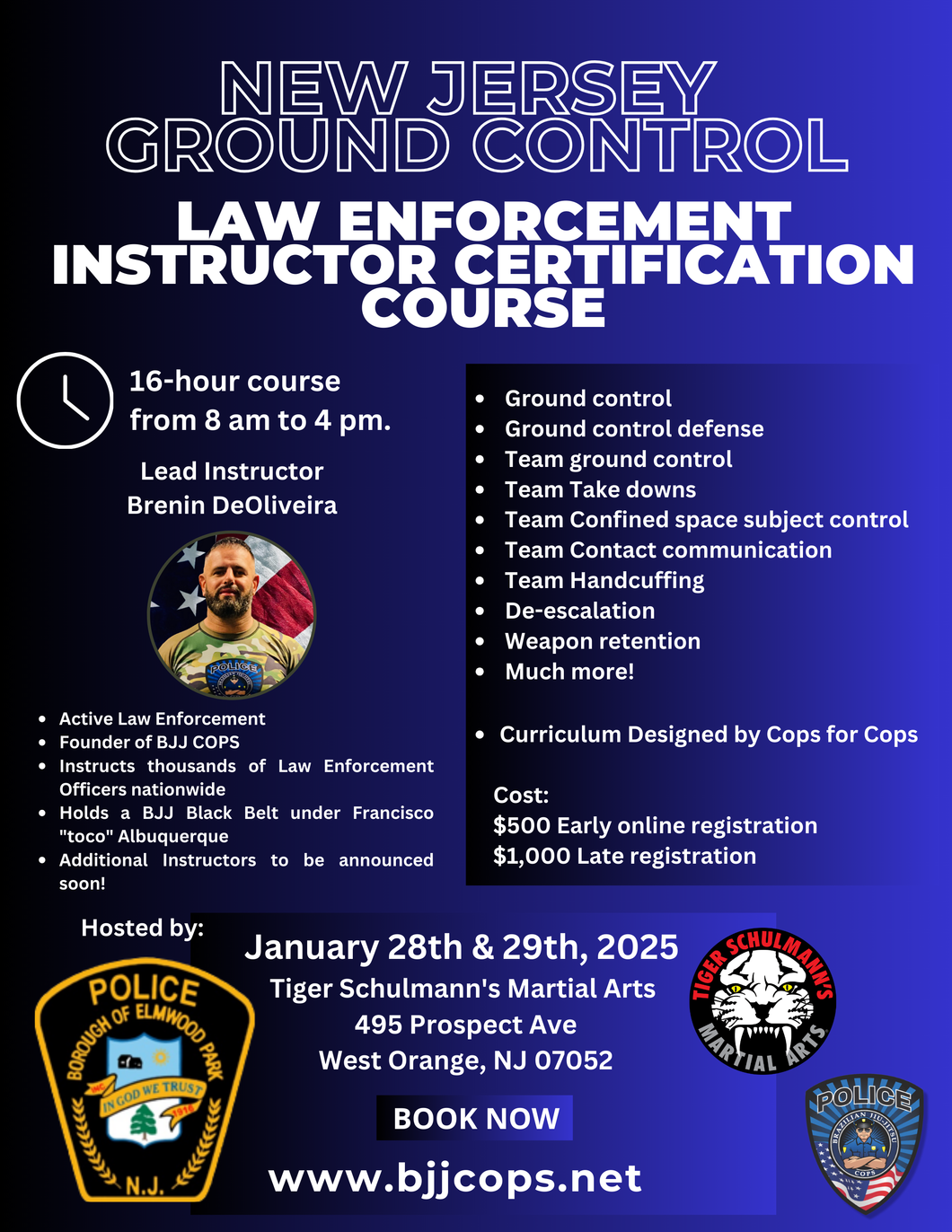 New Jersey Instructor Certification course - January 28th & 29th, 2025